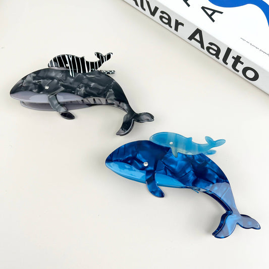 Acetate whale hair clips Shark claw clip animal series
