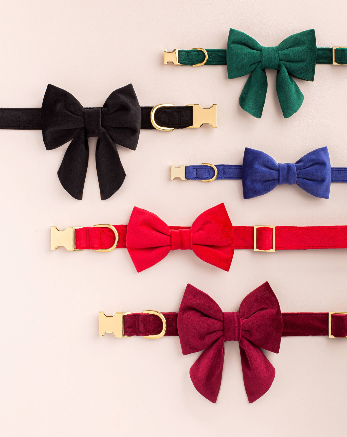 Burgundy Velvet Lady Dog Bow