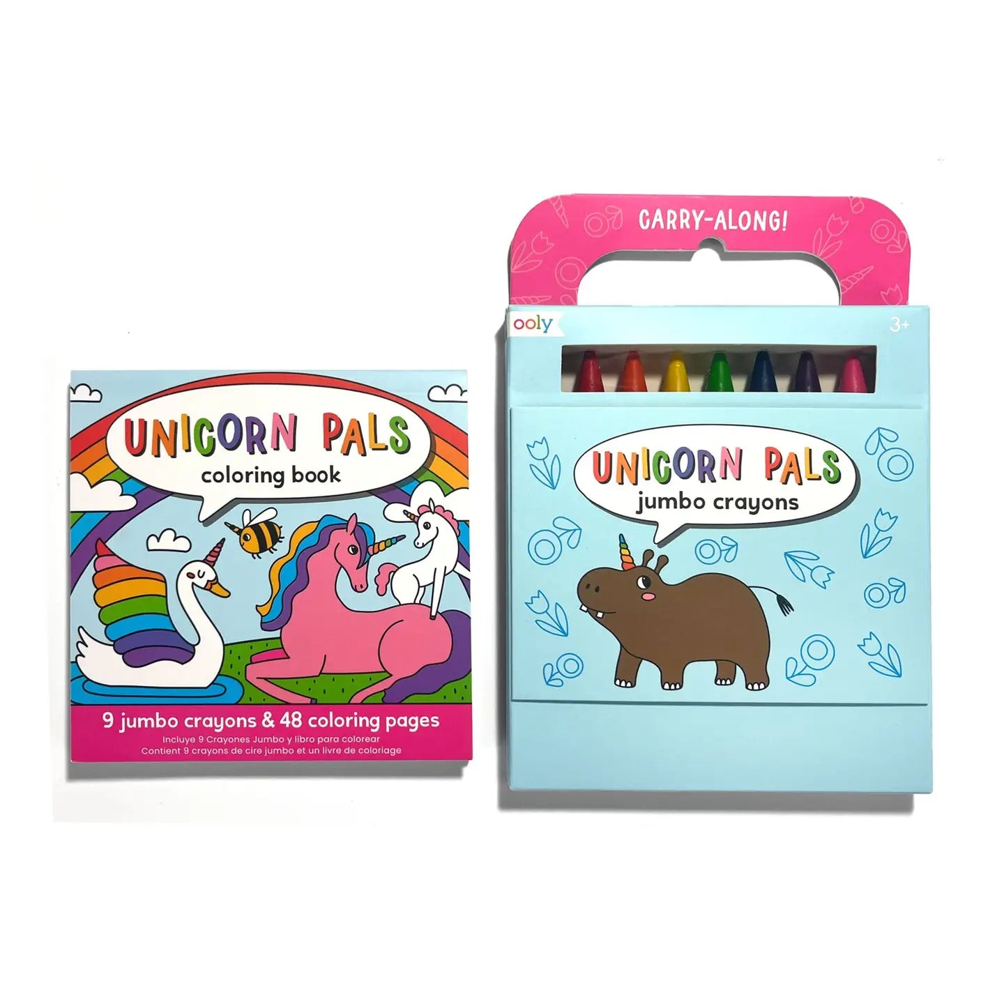 Carry Along Crayon & Coloring Book Kit-On: Unicorn Pals