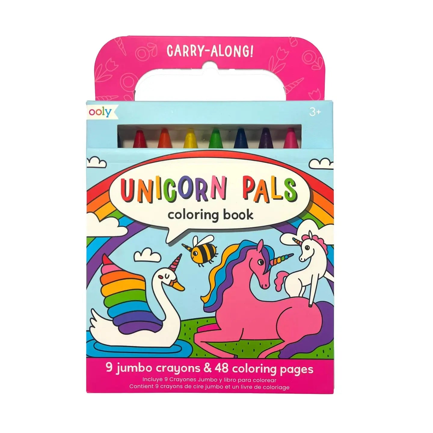 Carry Along Crayon & Coloring Book Kit-On: Unicorn Pals