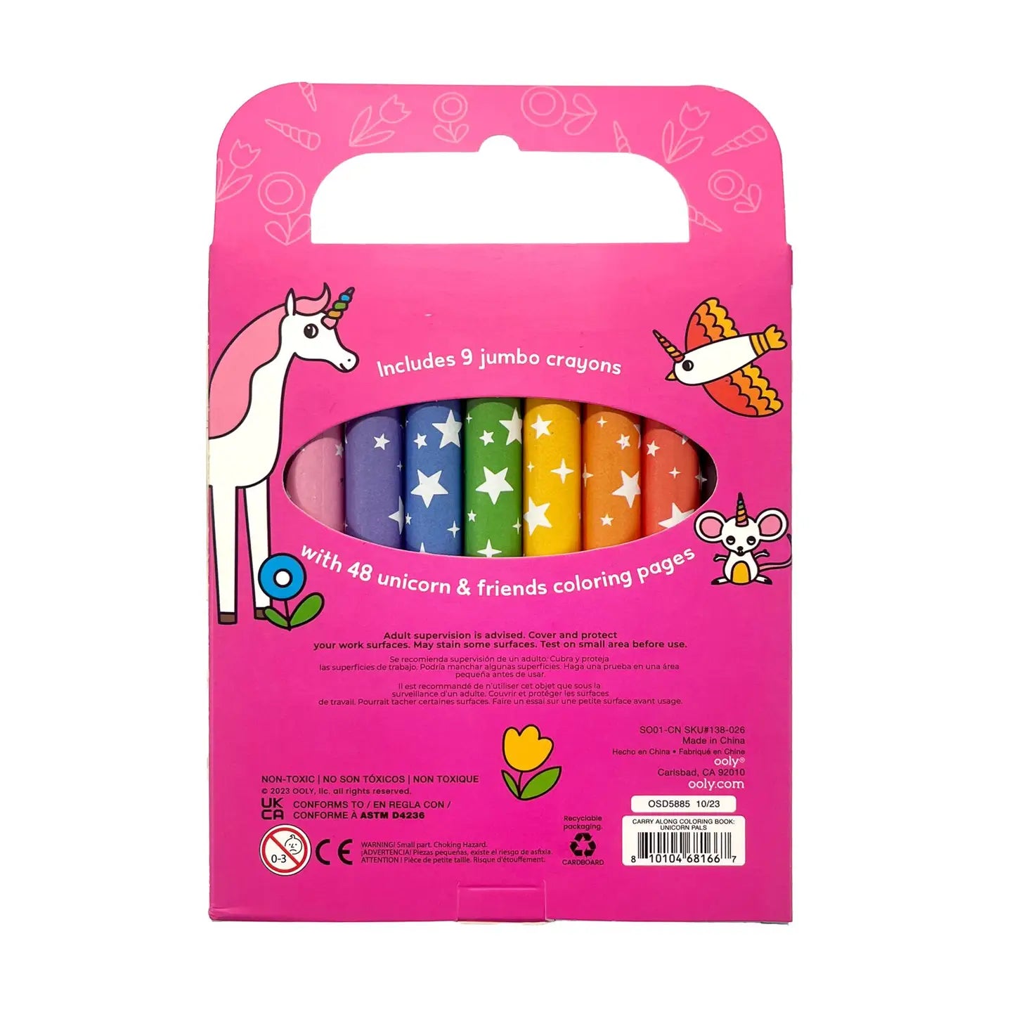 Carry Along Crayon & Coloring Book Kit-On: Unicorn Pals