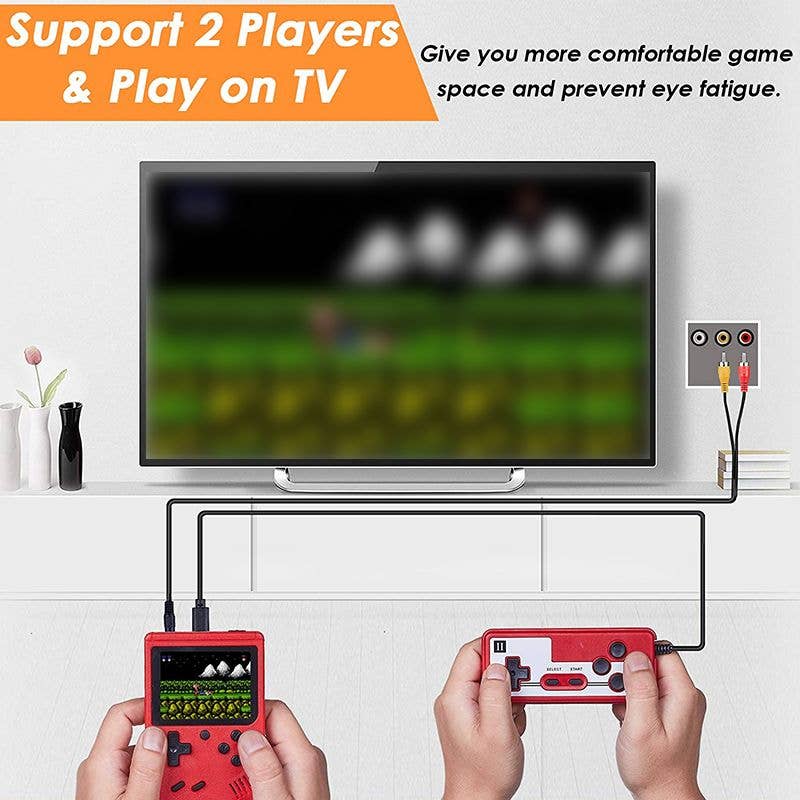 Retro Handheld Game Box Console with 400 Classic Games: Black