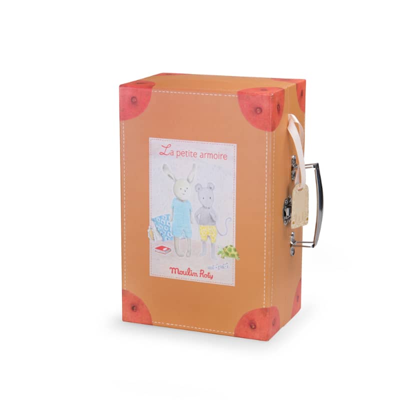 Suitcase - Rabbit & Mouse Wardrobe - Stuffed Toy - Moulin Roty