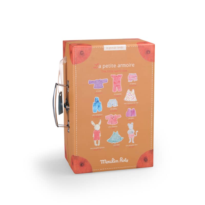 Suitcase - Rabbit & Mouse Wardrobe - Stuffed Toy - Moulin Roty