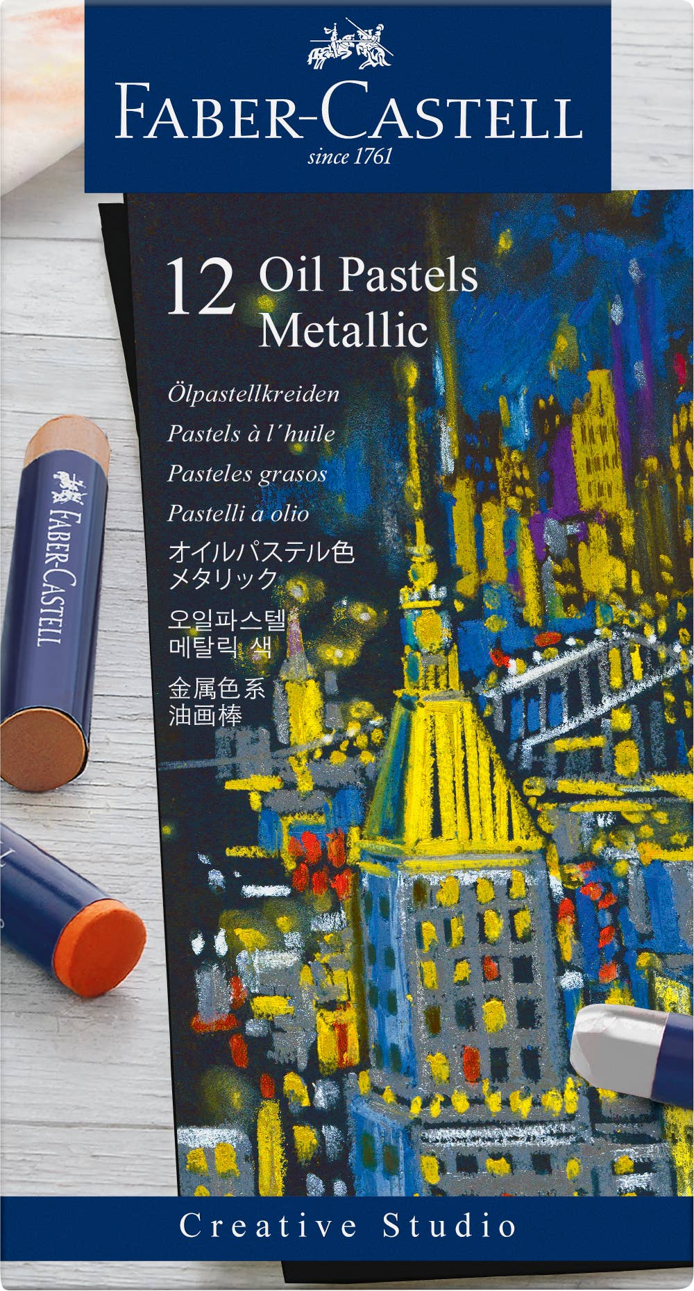 Artist's Oil Pastels, Metallic - Set of 12