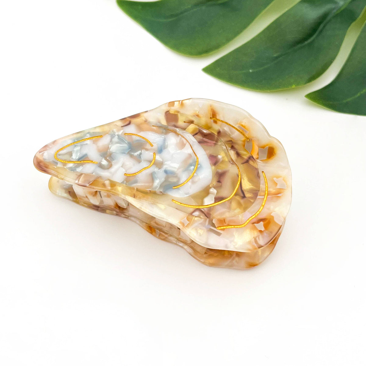 Oyster Shape Hair Claw Clip, Ocean Animal Hair Accessories