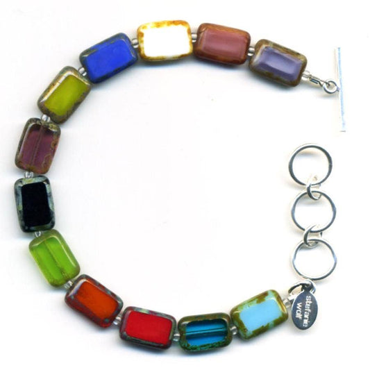 Rainbow Mix 1-Strand Beaded Bracelet