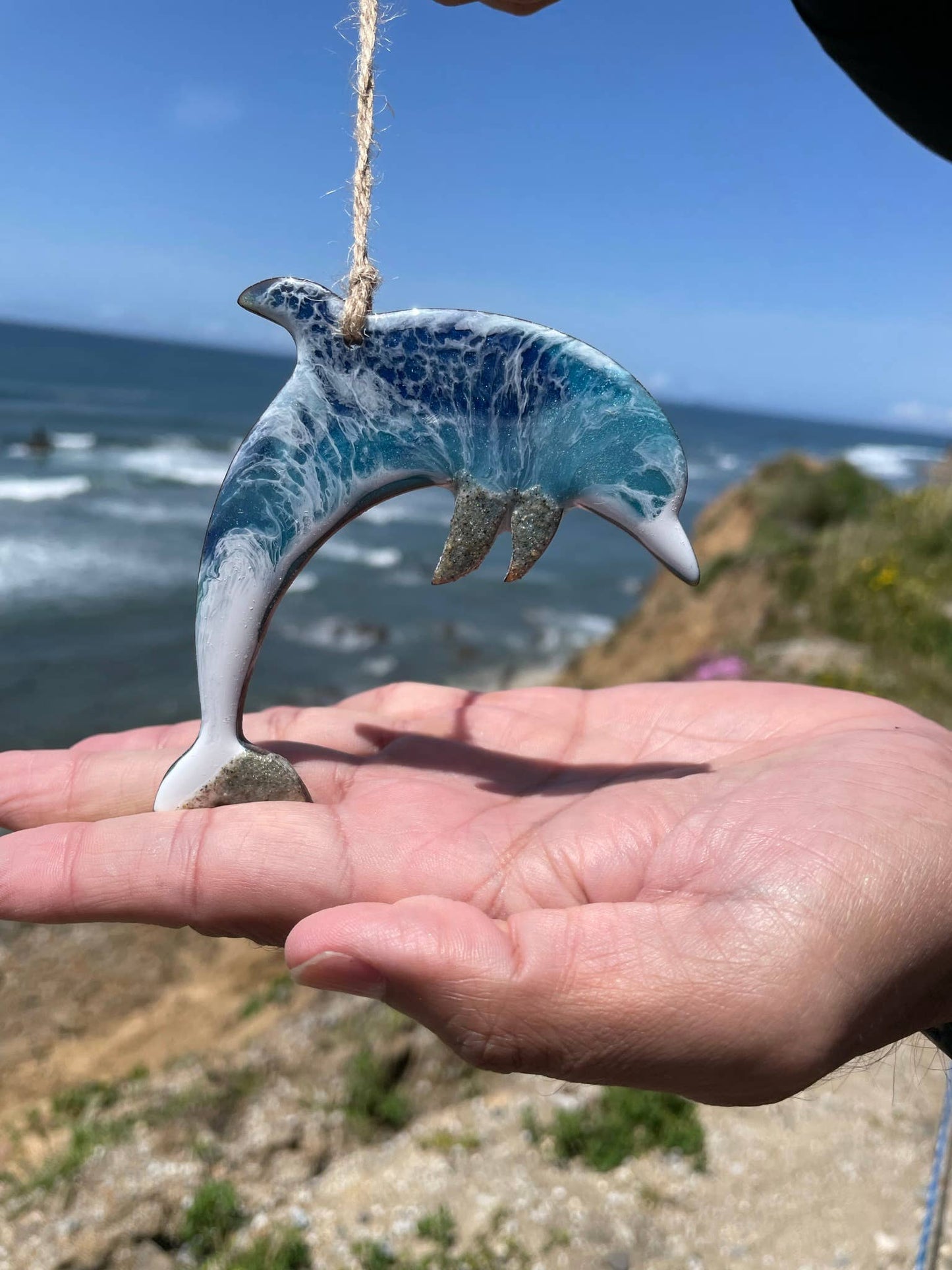 Swimming Dolphin Ocean Animal Ornament