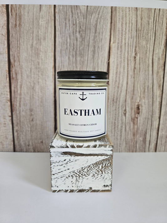 Eastham Cape Cod Soy Wax Crackling Wooden Wick Candle bulk wholesale: 8oz