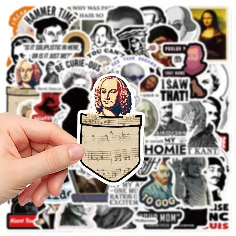 Philosophical Puns Sticker Pack: Witty Thinkers' Delight: 10 Stickers