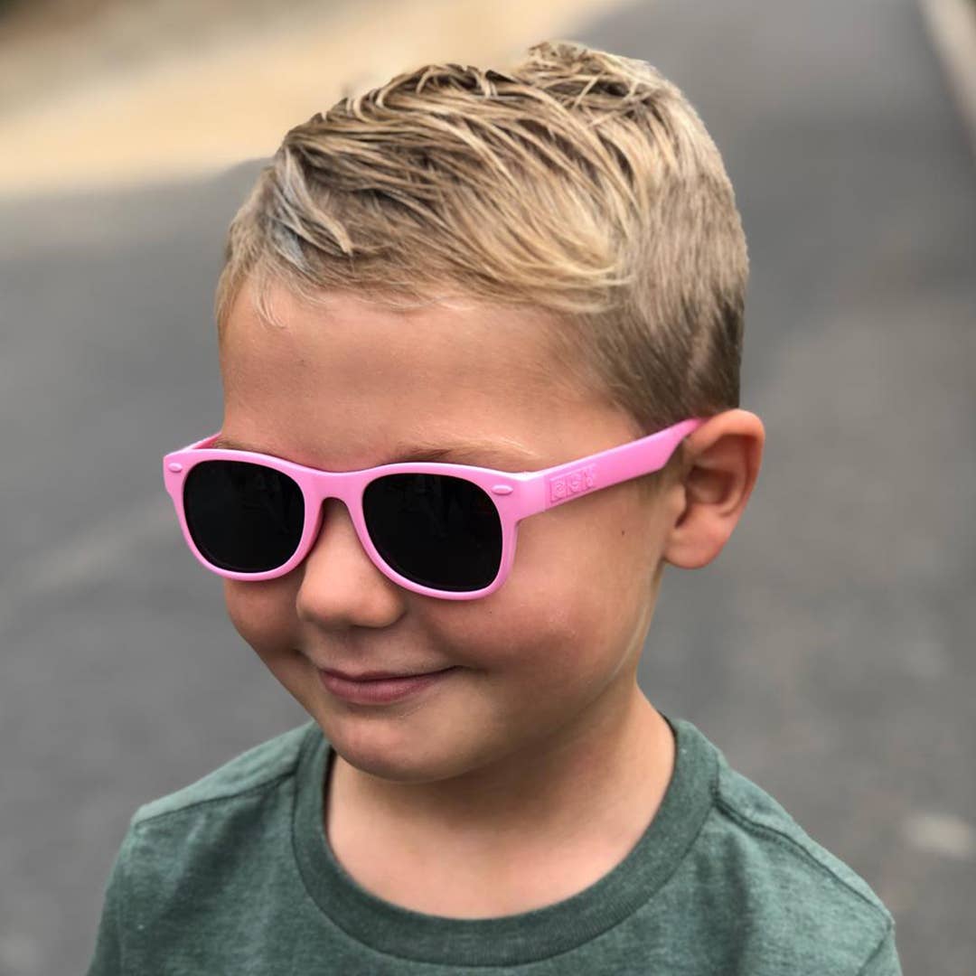 Light Pink Sunglasses: Grey Polarized Lens / Junior (Ages 5+)