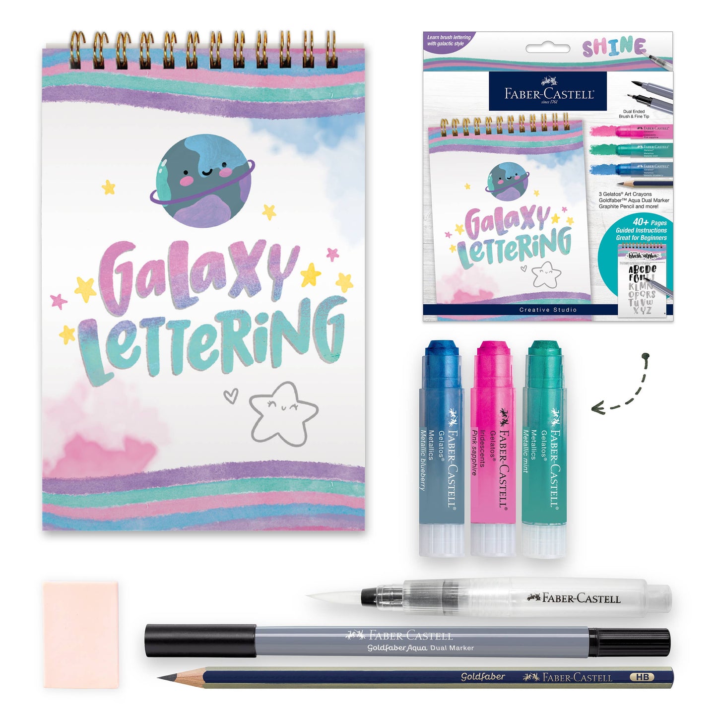 Learn Brush Galaxy Hand Lettering Kit for Beginners