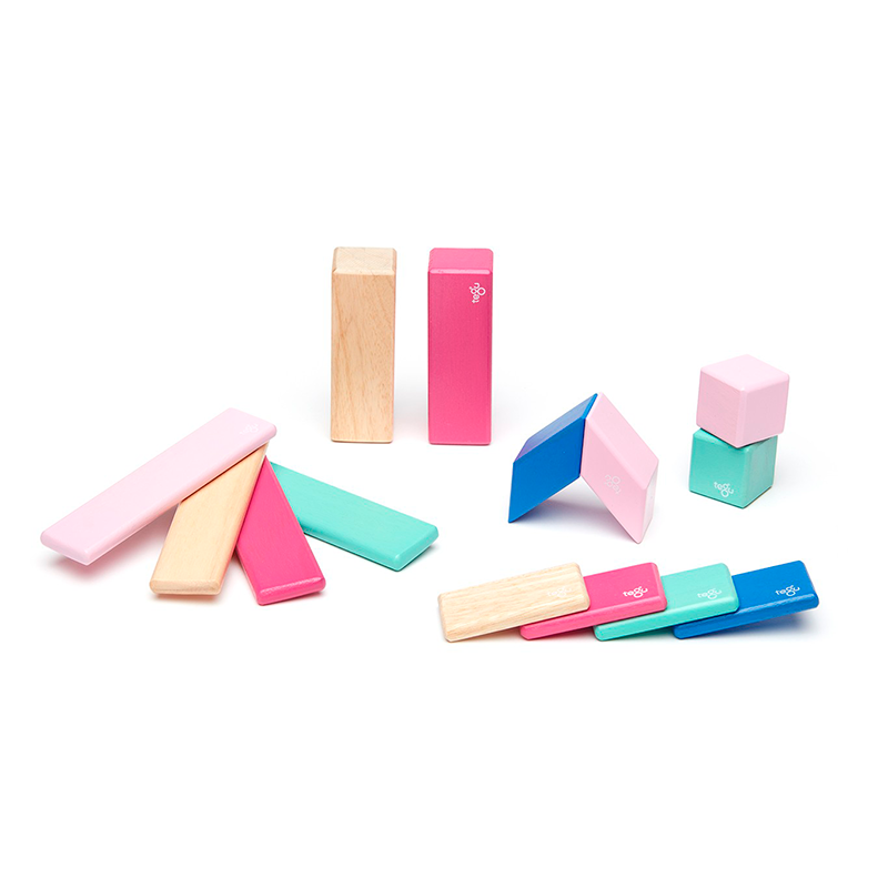 14-Piece Set Magnetic Wooden Blocks Tegu Classics