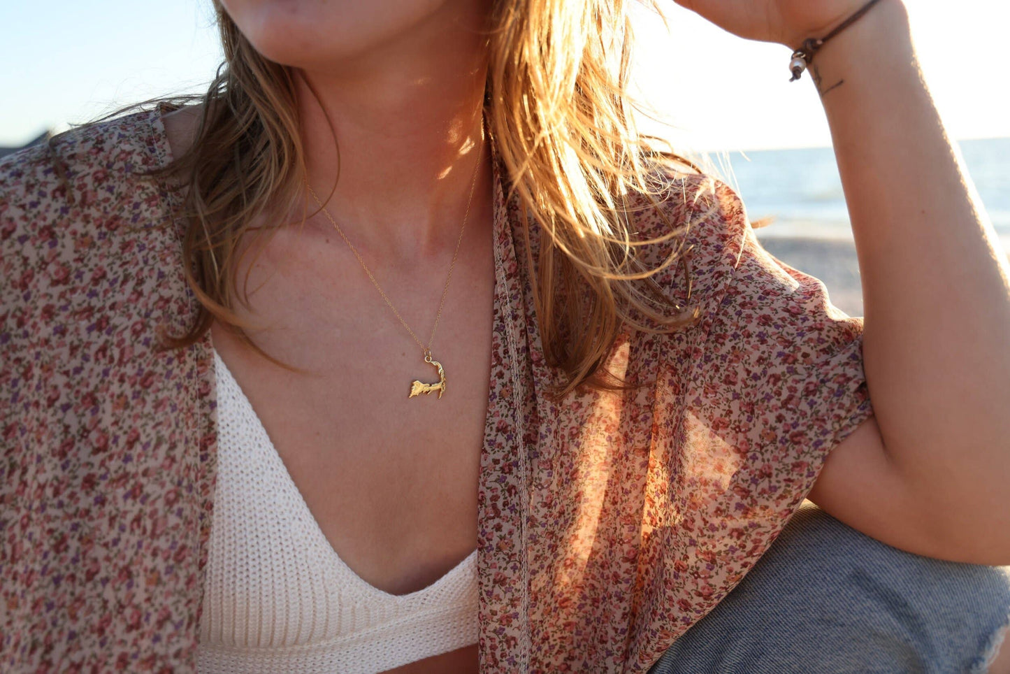 Gold Filled Cape Cod Charm Necklace: Sterling Silver