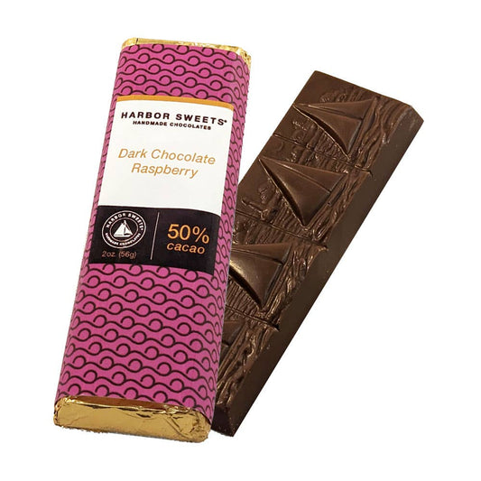 Harbor Sweets Dark Chocolate Rasberry bar