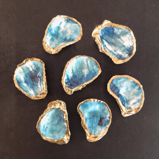 Watercolor Ombré Oyster Shell Trinket Dish