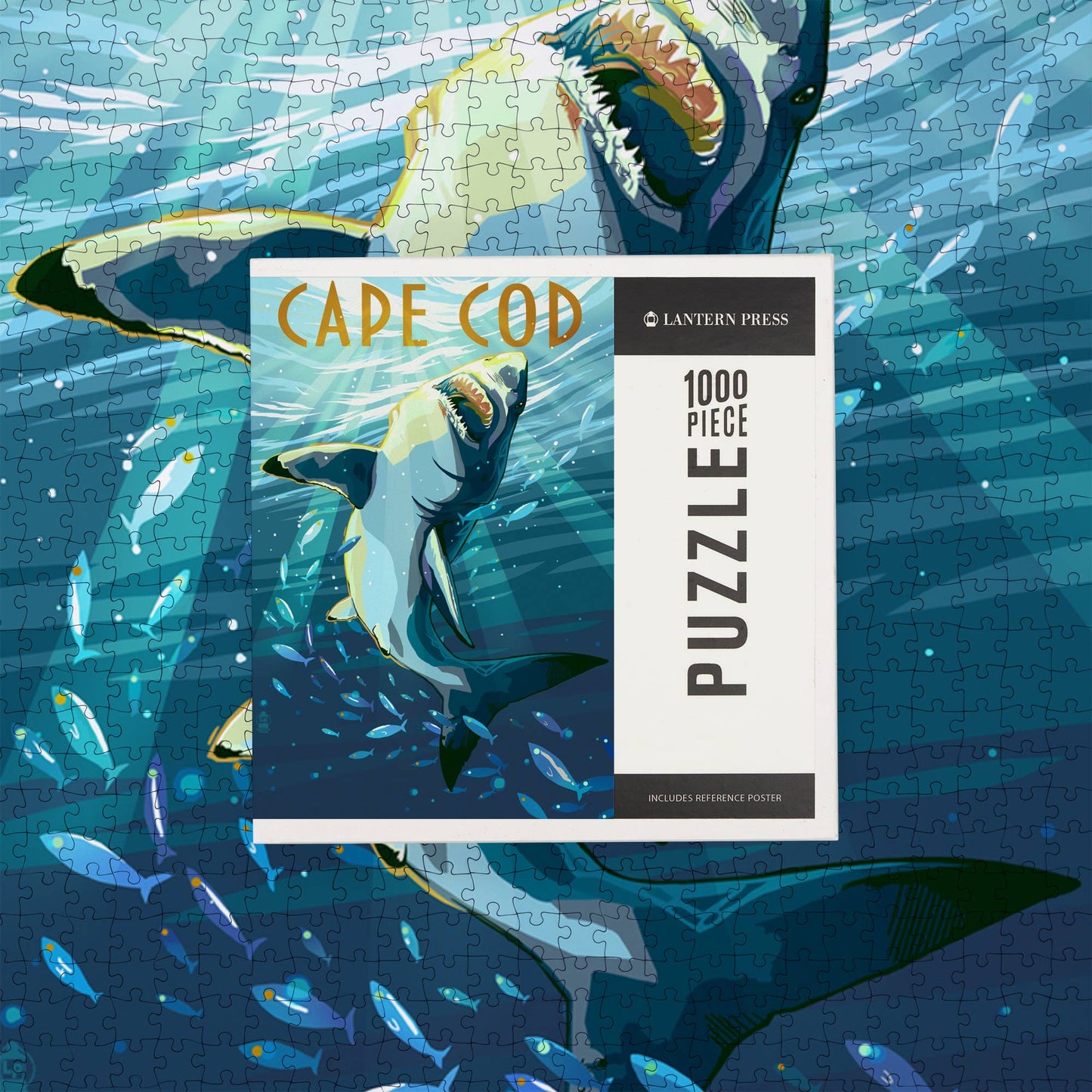 1000 PIECE PUZZLE Cape Cod, Massachusetts, Stylized Shark