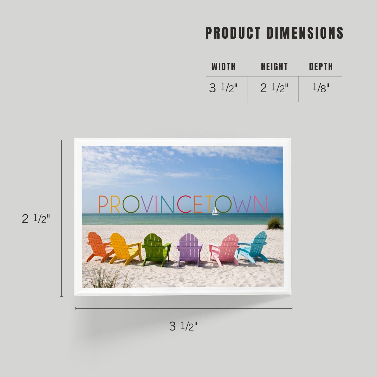 Provincetown, Massachusetts Colorful Beach Chairs Magnet