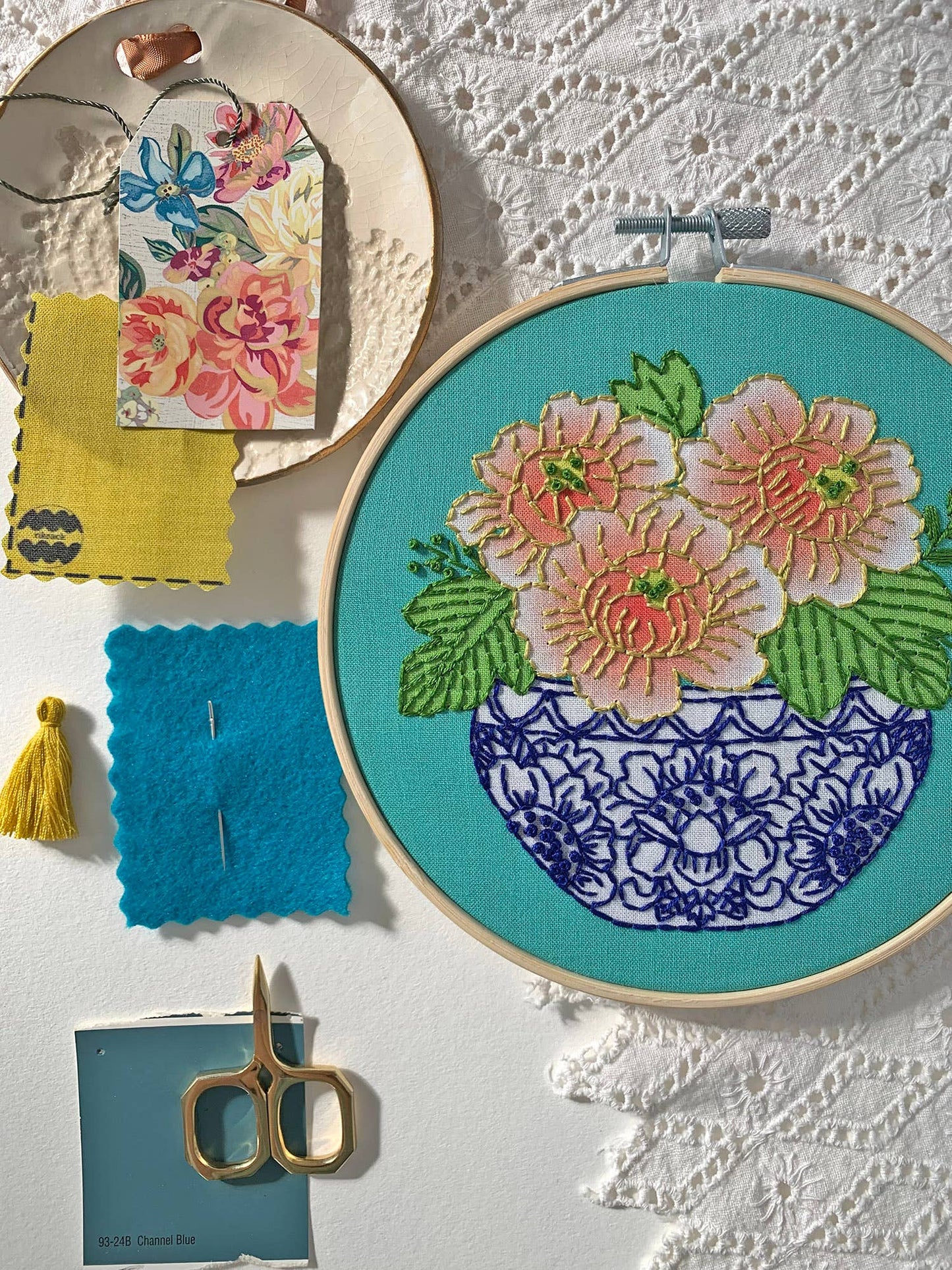 Peony Embroidery Kit