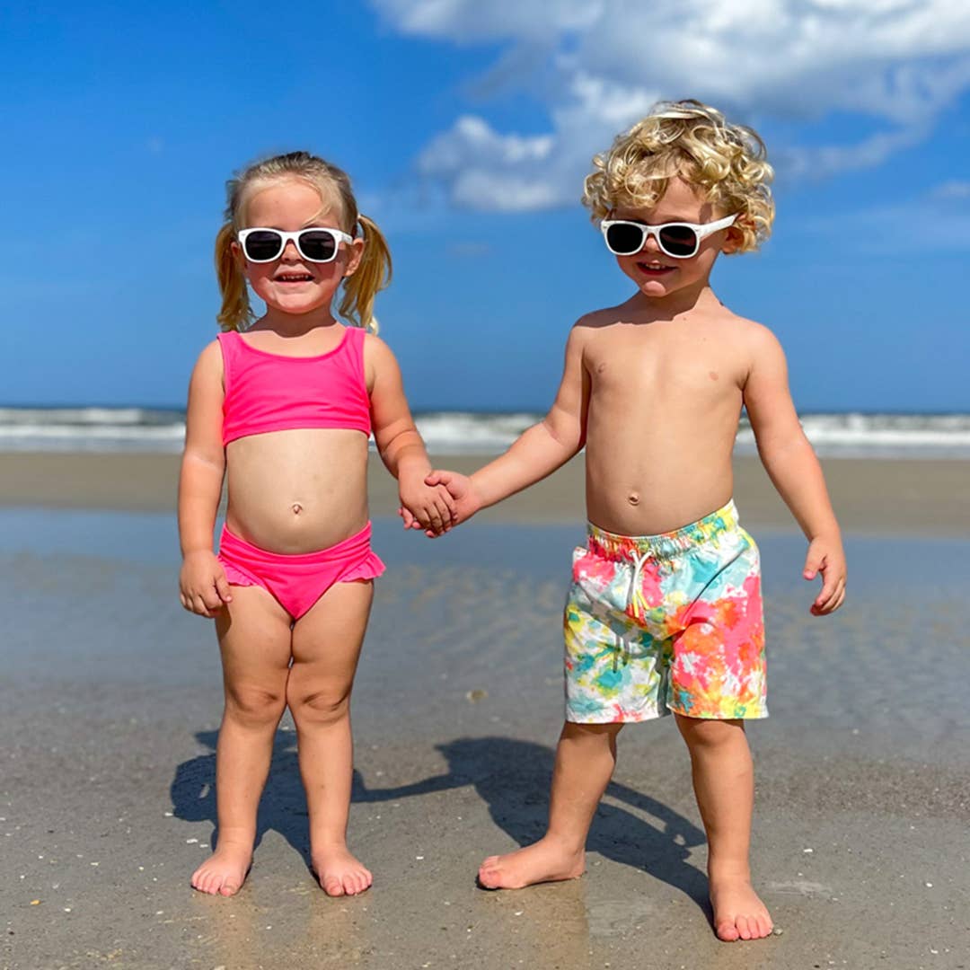White Sunglasses: Grey Polarized Lens / Baby (Ages 0-2)