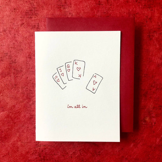I'm All In Greeting Card