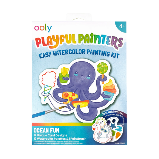 Playful Painters: Easy Watercolor Painting Kit - Ocean Pals