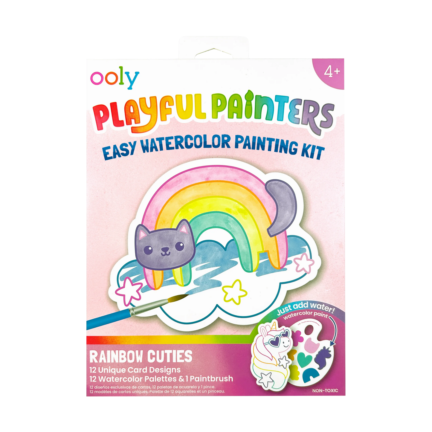 Playful Painters: Watercolor Painting Kit -Rainbow Cuties