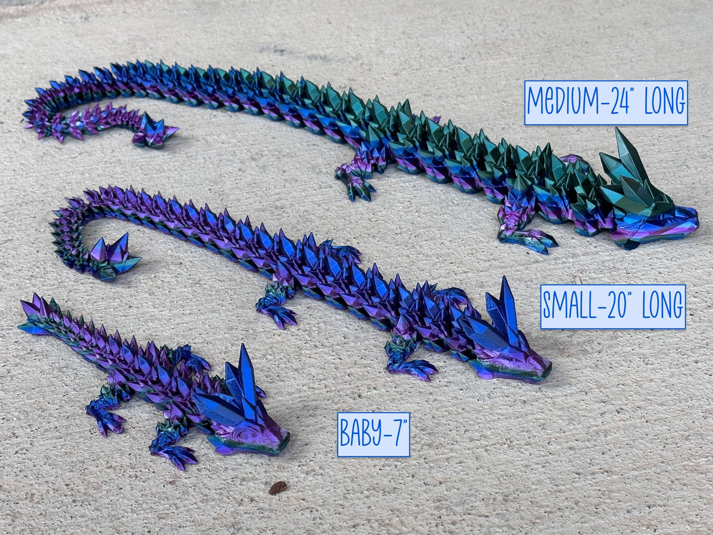 Crystal Dragon: Md - 24" Long
