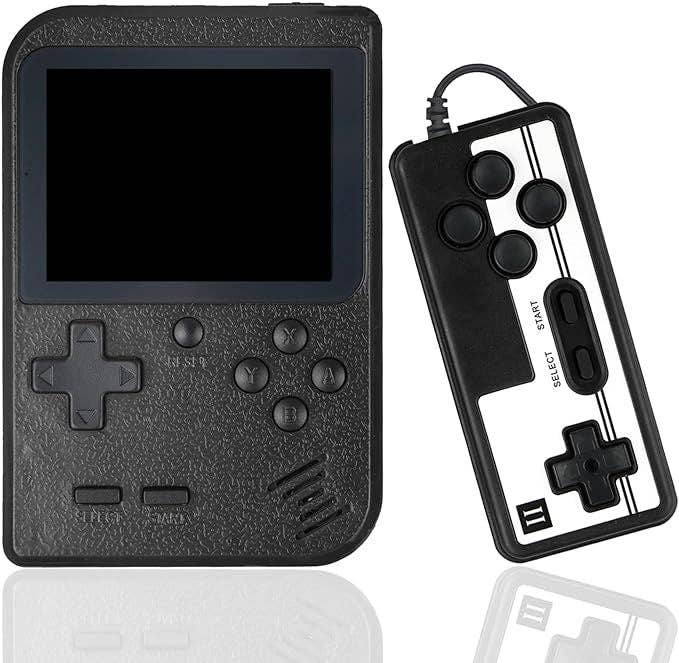 Retro Handheld Game Box Console with 400 Classic Games: Black