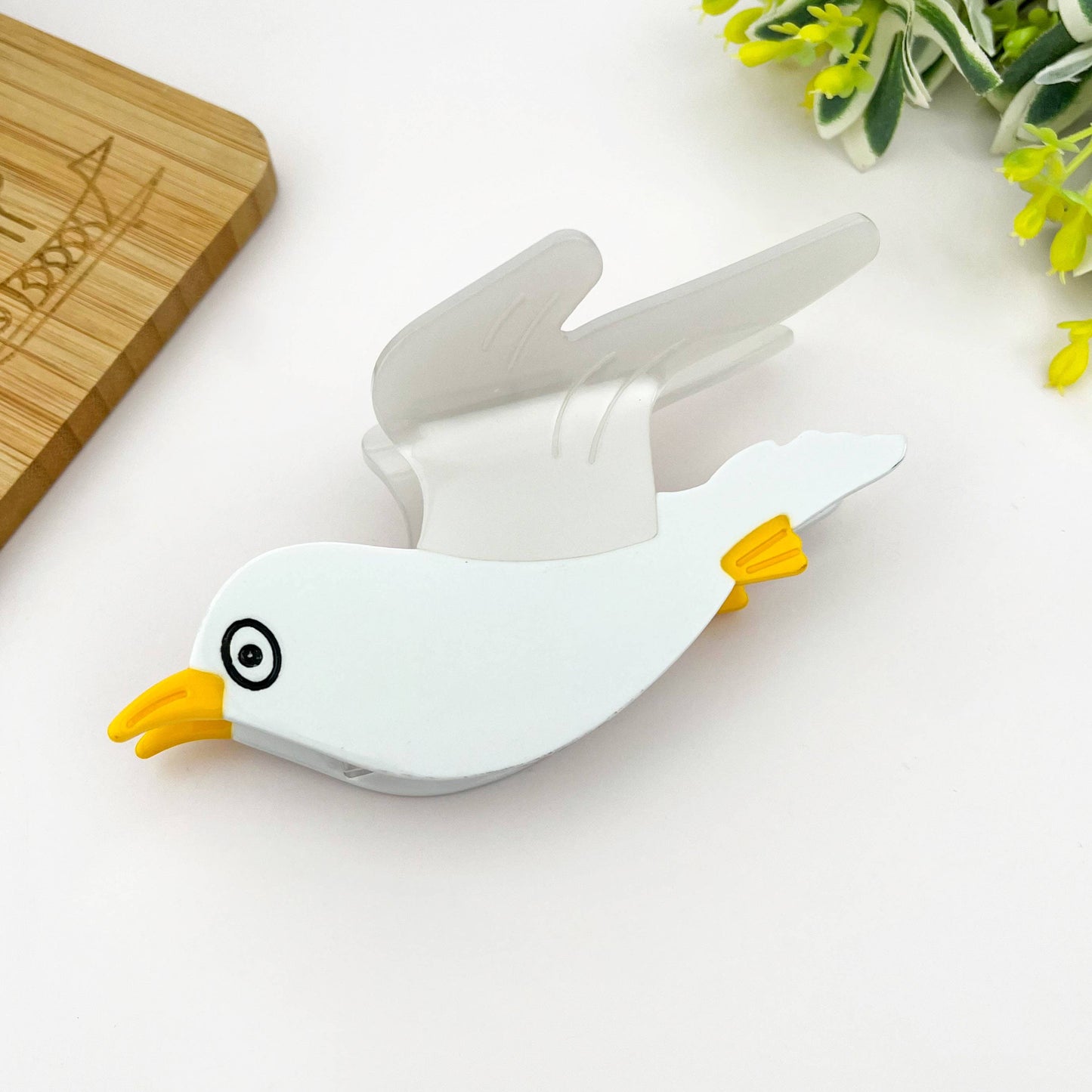 Flying Seagull Acetate Hair Claw Clip, Bird Hair Clip
