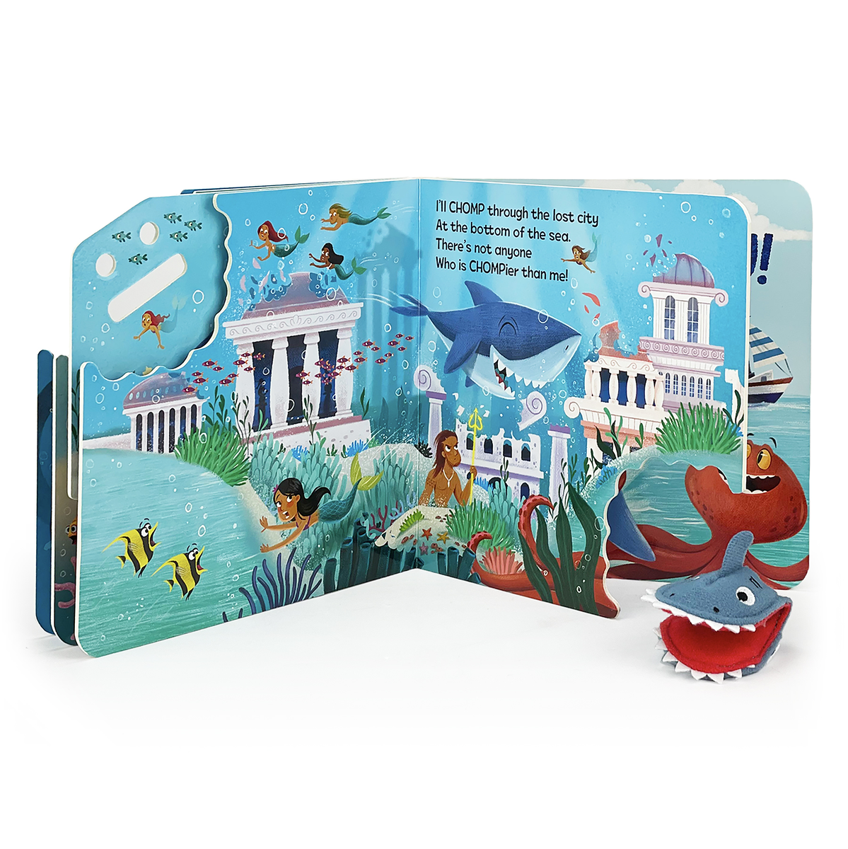 Chomp Chomp Shark Board Book with Puppet