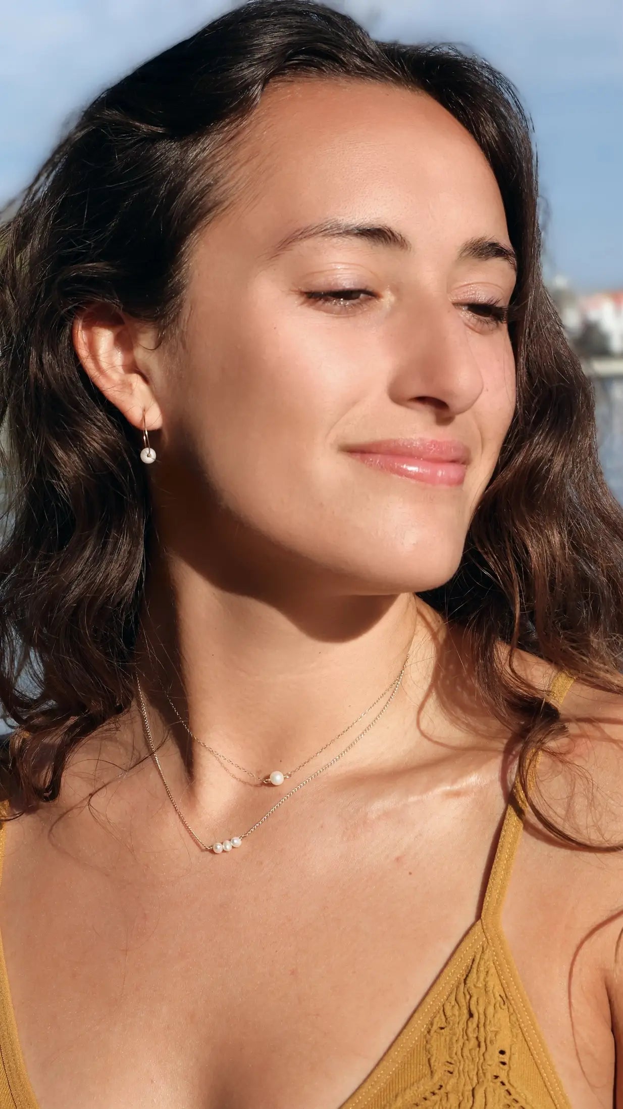 Large Pearl Self Love Hoops