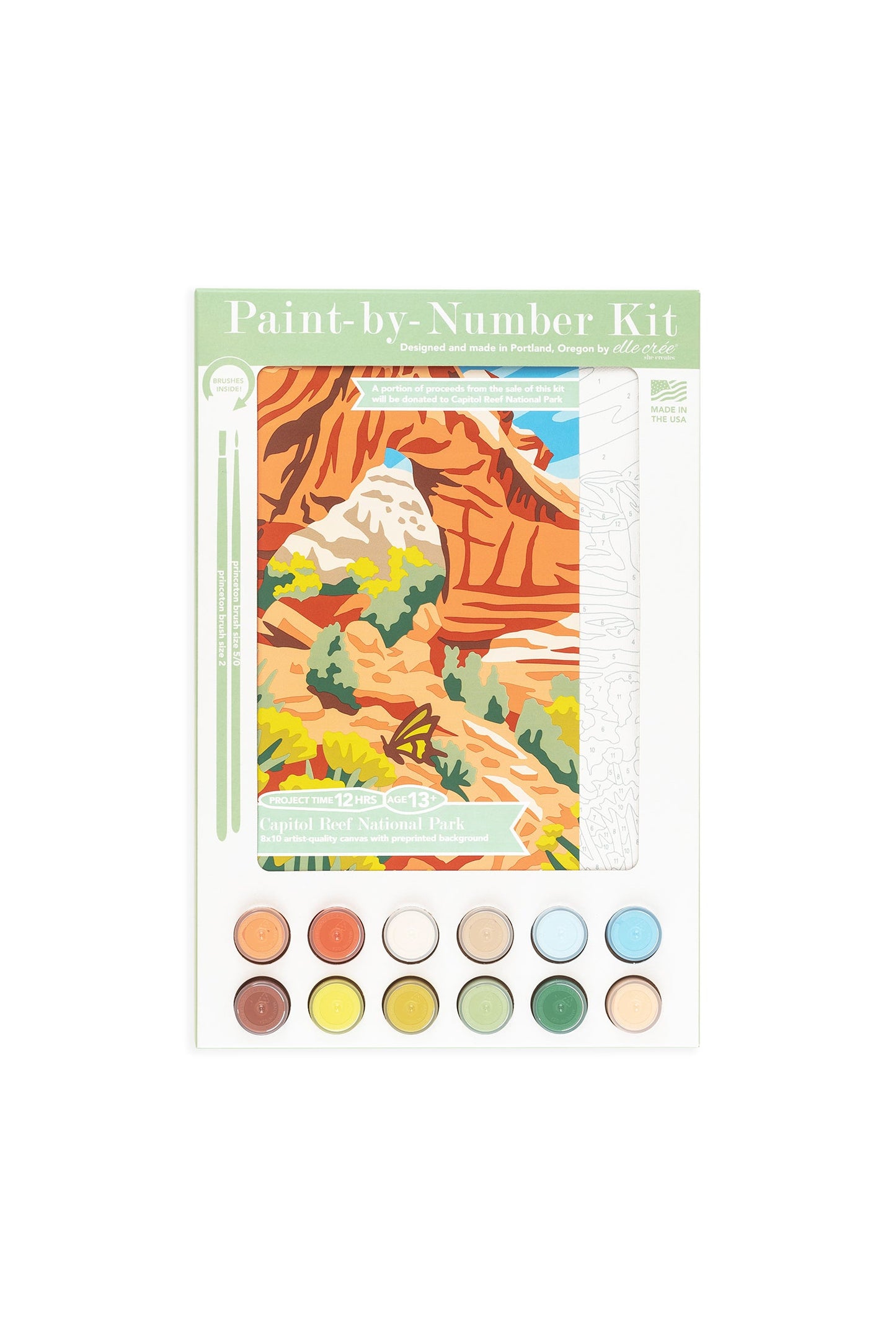 Capitol Reef National Park | 8x10 paint-by-number kit