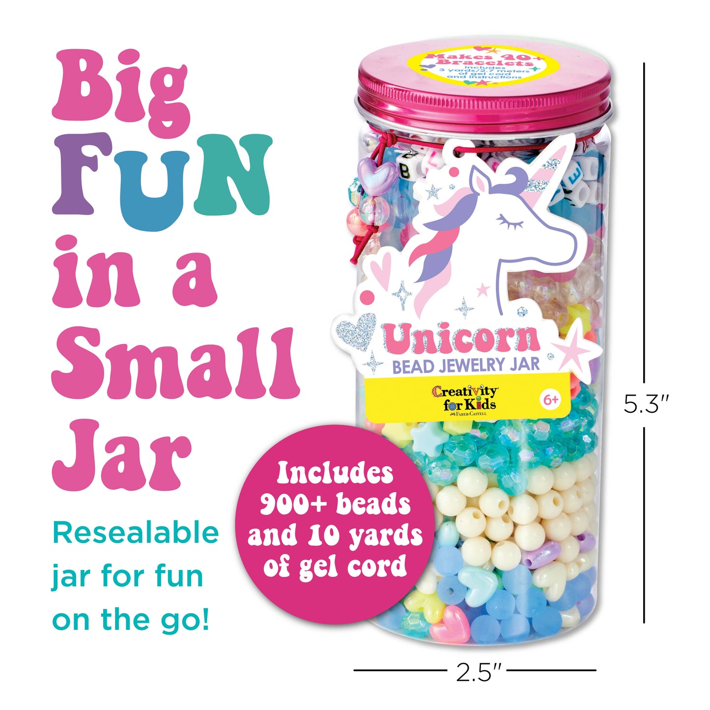 Bead Jewelry Jars - Assorted 6 Pack Case