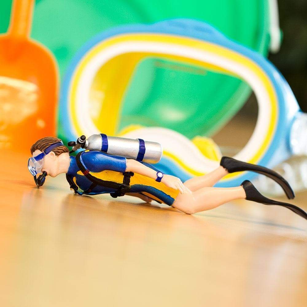 Safari Ltd Kevin scuba diver figurine with beach toys