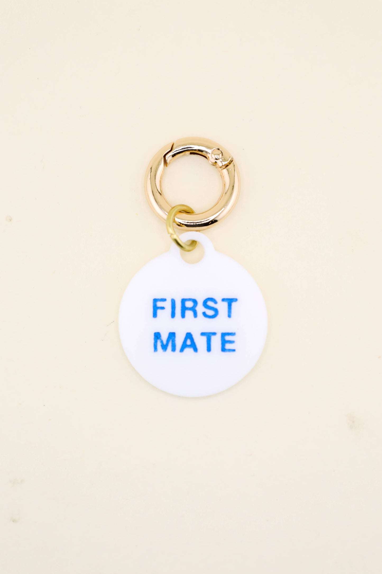 First Mate Pet Tag: Bright Blue Acrylic