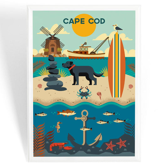 MAGNET Cape Cod, Beach Geometric: Magnet