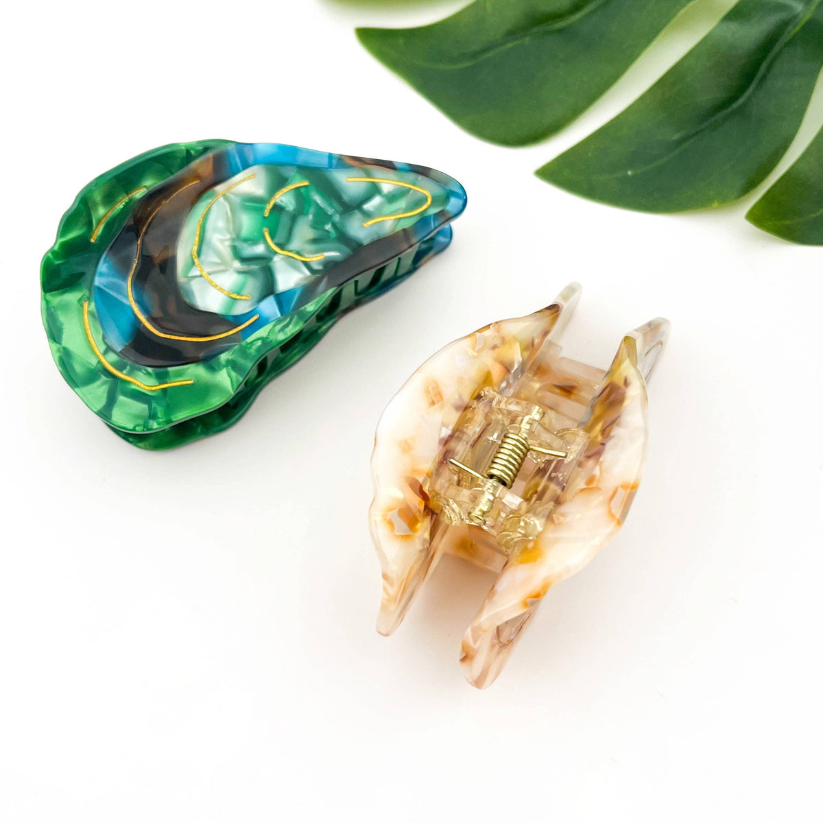 Oyster Shape Hair Claw Clip, Ocean Animal Hair Accessories