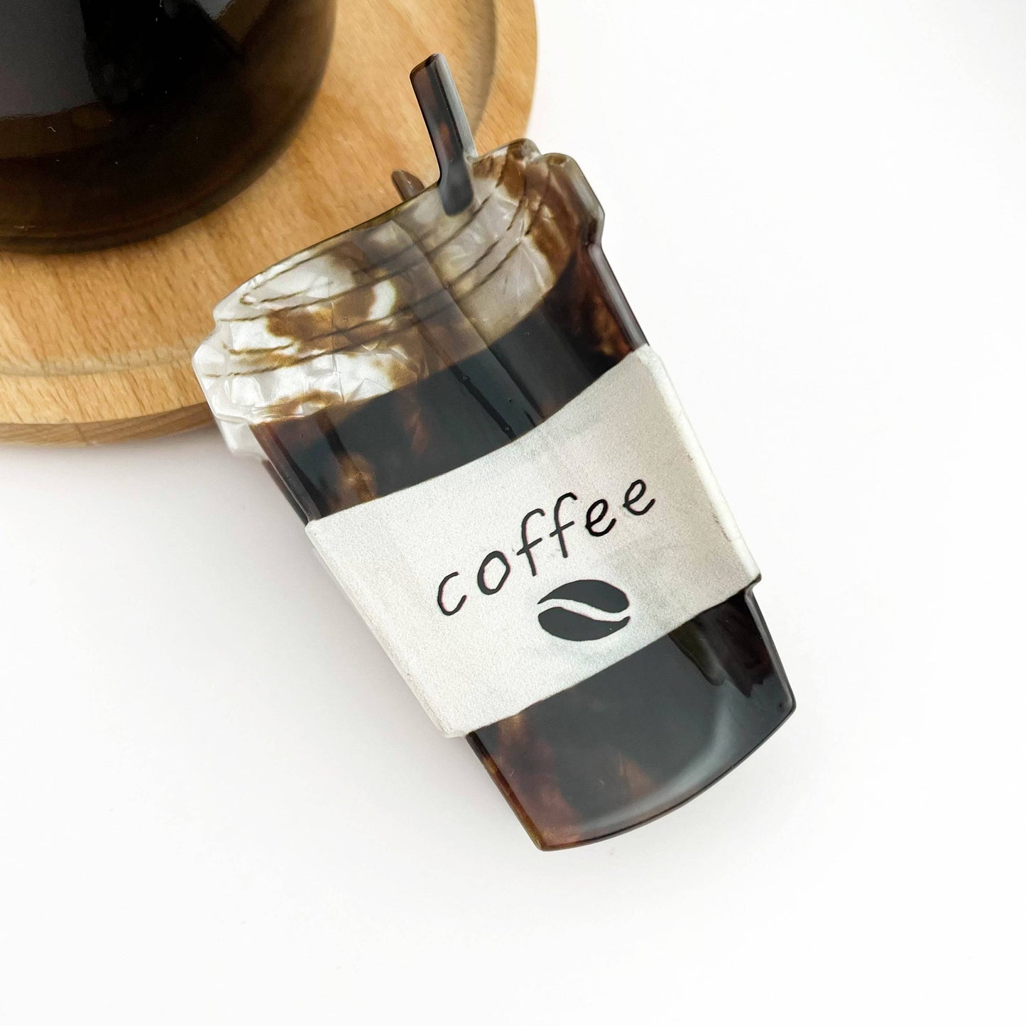 Coffee Cup Shaped Hair Claw Clip,Creative Beverage Hair Clip
