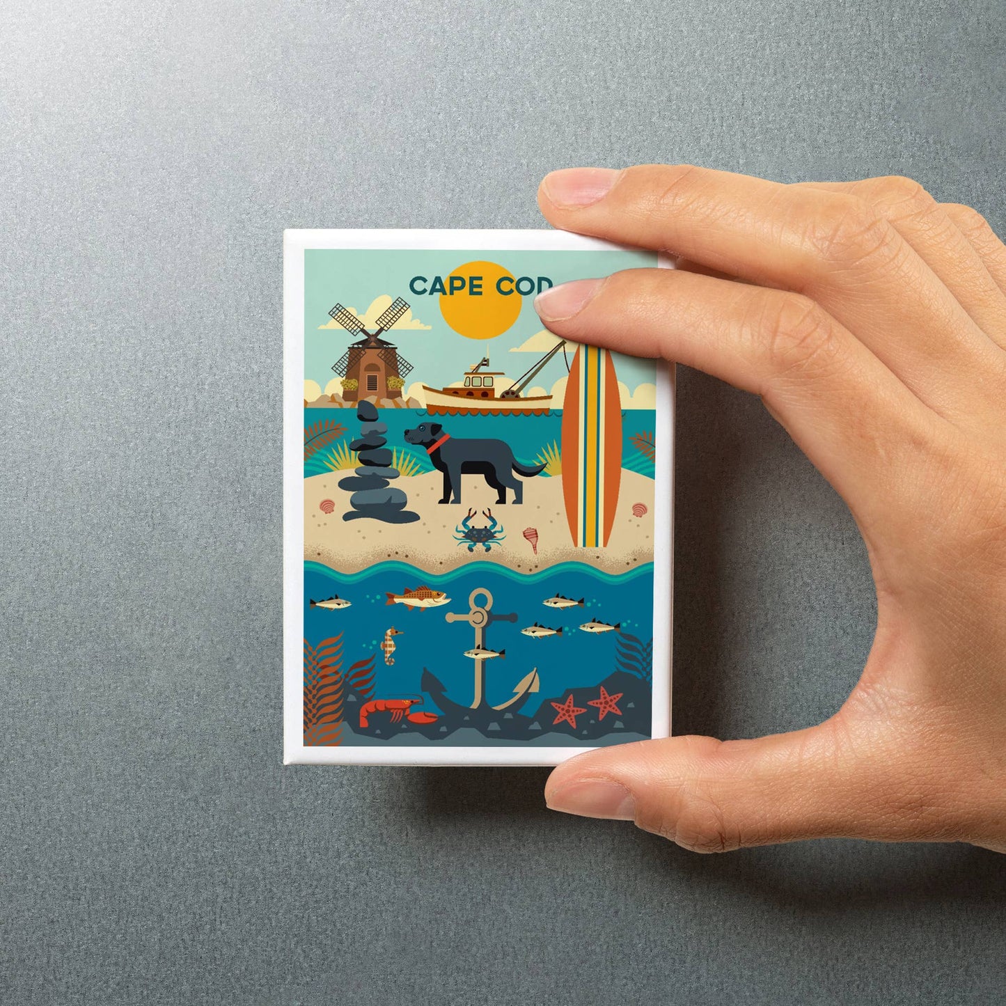 MAGNET Cape Cod, Beach Geometric: Magnet