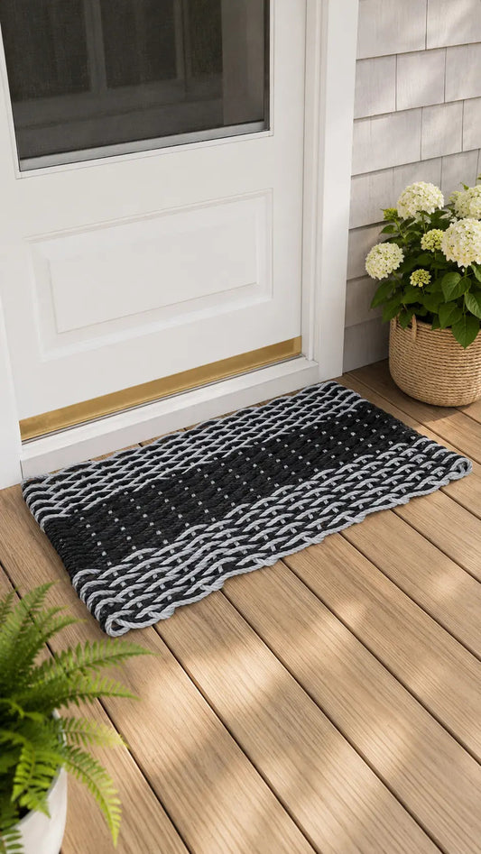 Large Double Weave Lobster Rope Mat, Vibrant Colors, Long Lasting Durable