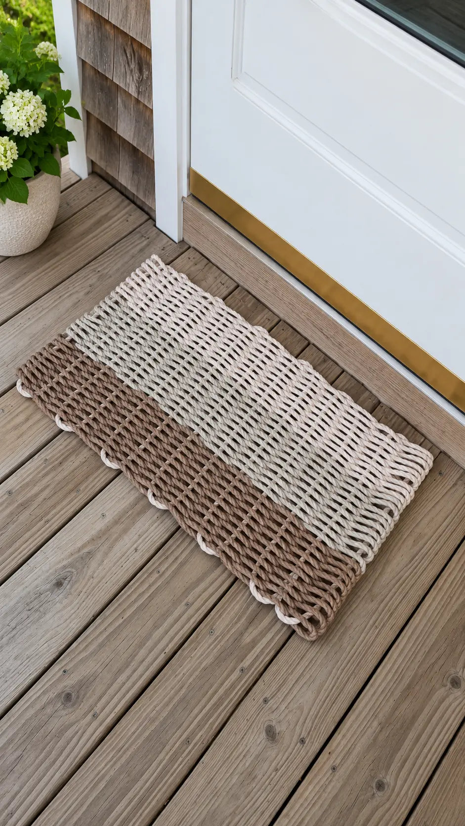 Brown, Tan & Light Tan Ombre Rope Mat