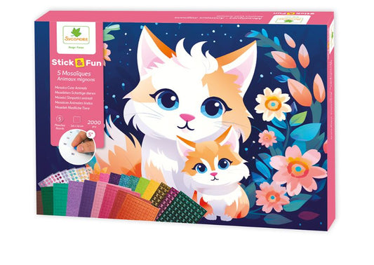 Stick'N Fun - XL Mosaics Cuddly Animals - 5y+