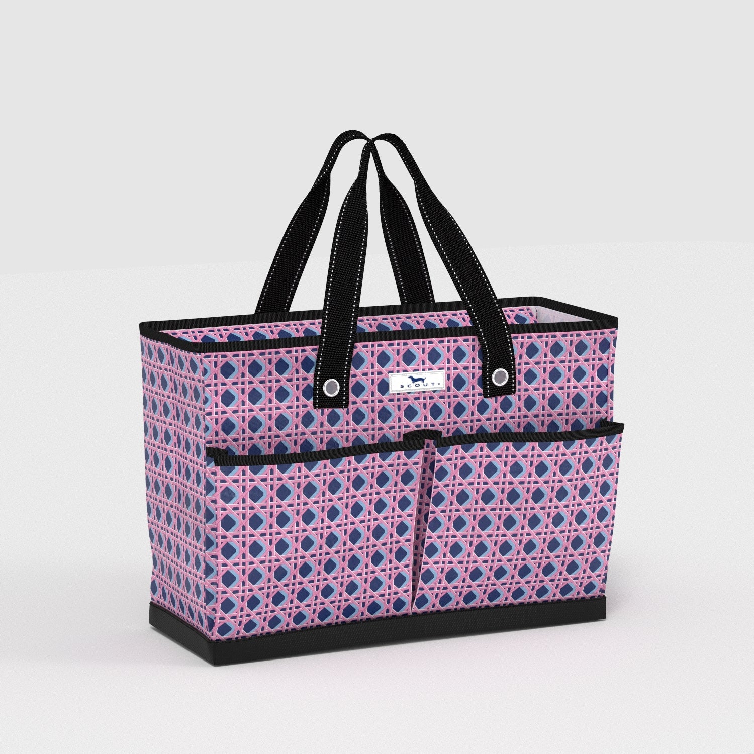 Ben Pocket Tote in Wisteria Cane pattern