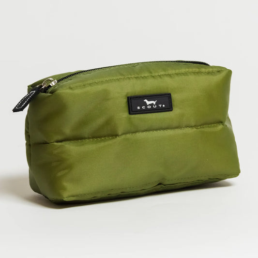 Makeup Bag Small - Green Puffer