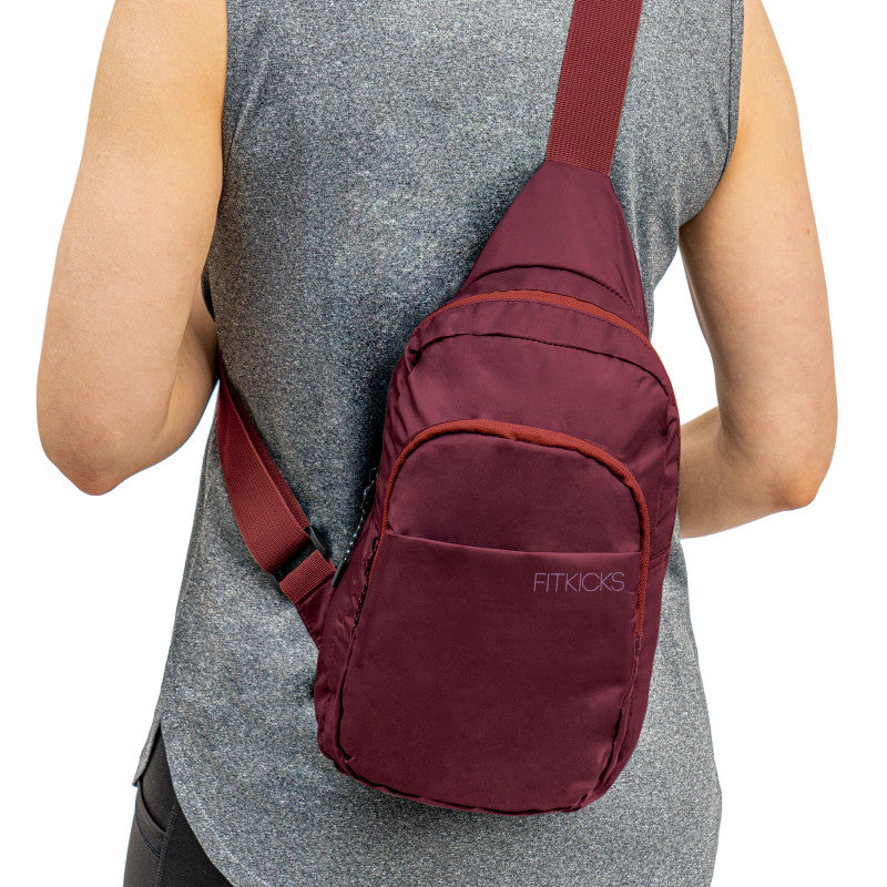 Fitkicks Hideaway Packable Sling - Burgundy