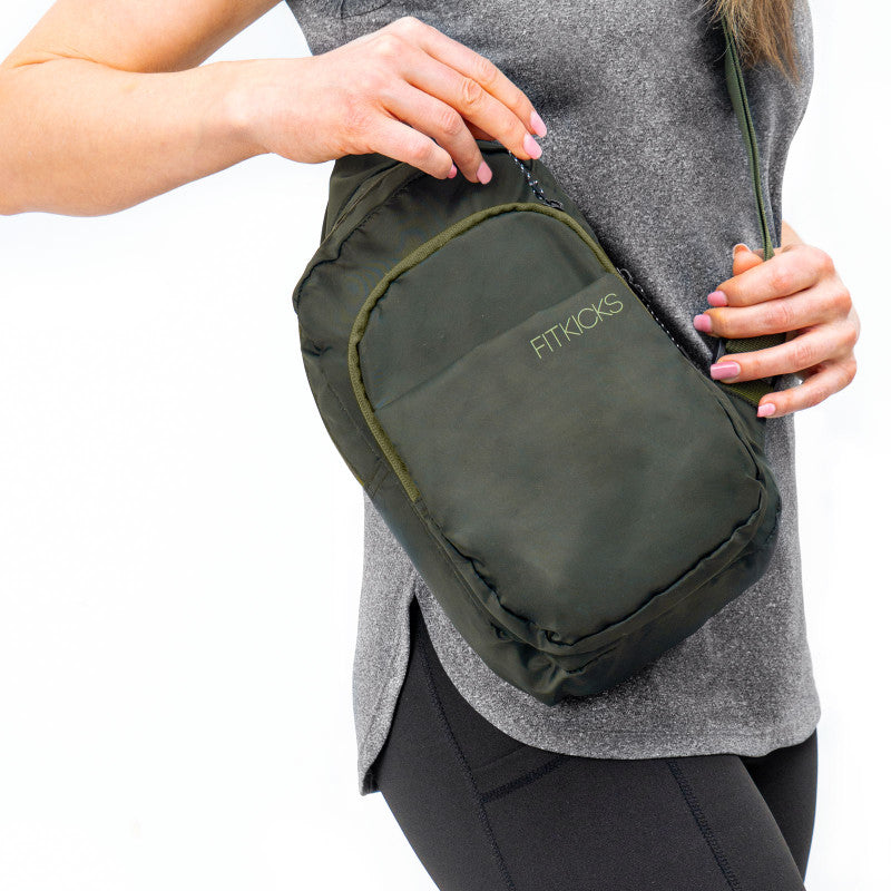 Fitkicks Hideaway Packable Sling - Green