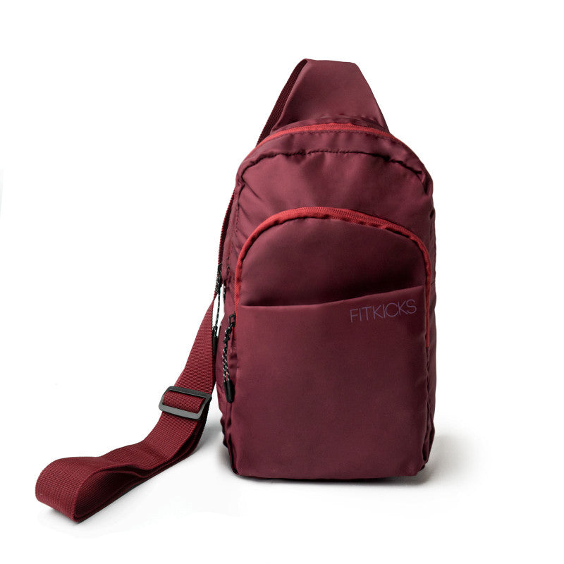 Fitkicks Hideaway Packable Sling - Burgundy