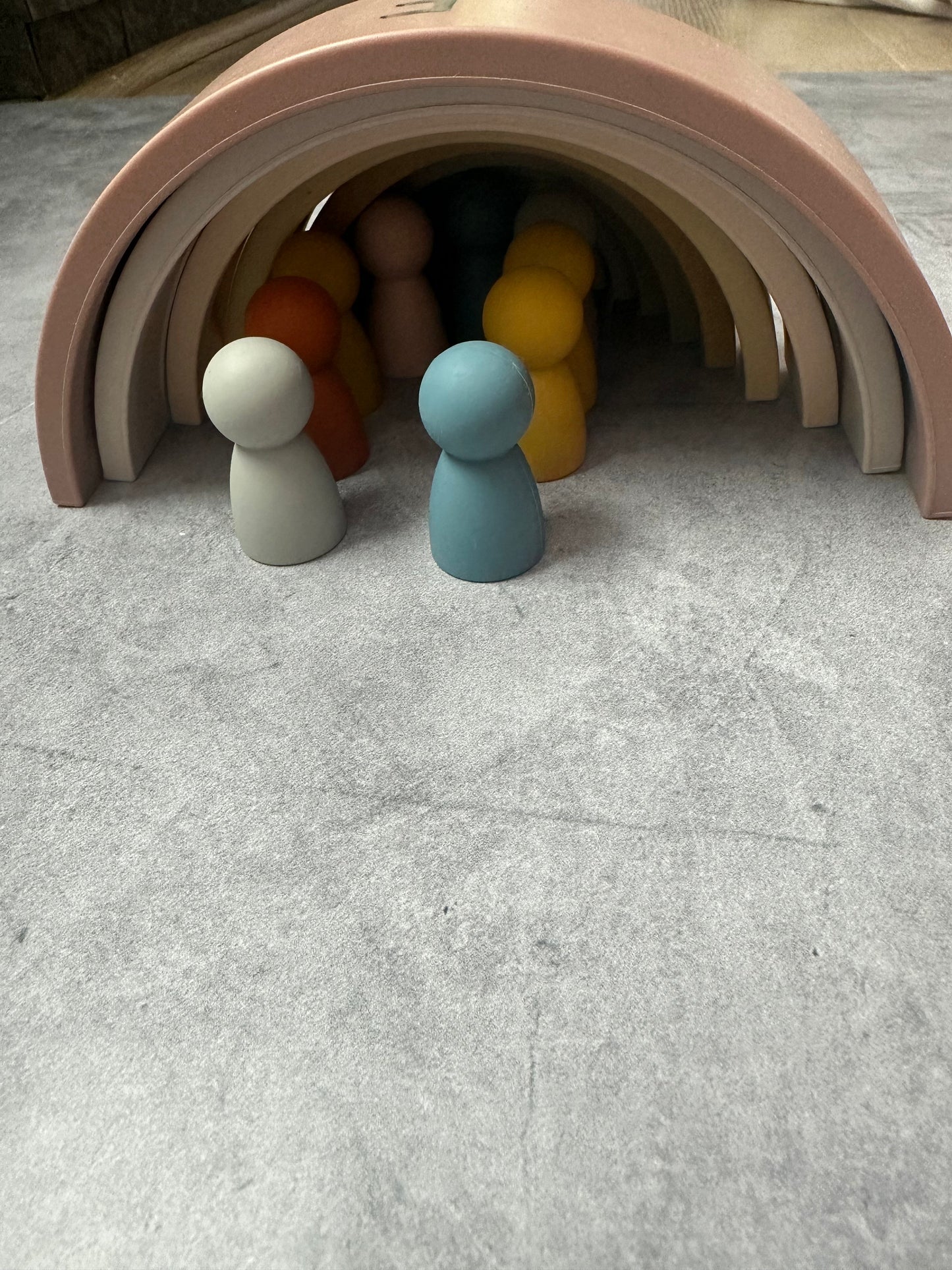 Mini Silicone Peg Dolls – Set of 6 | LYTL®️