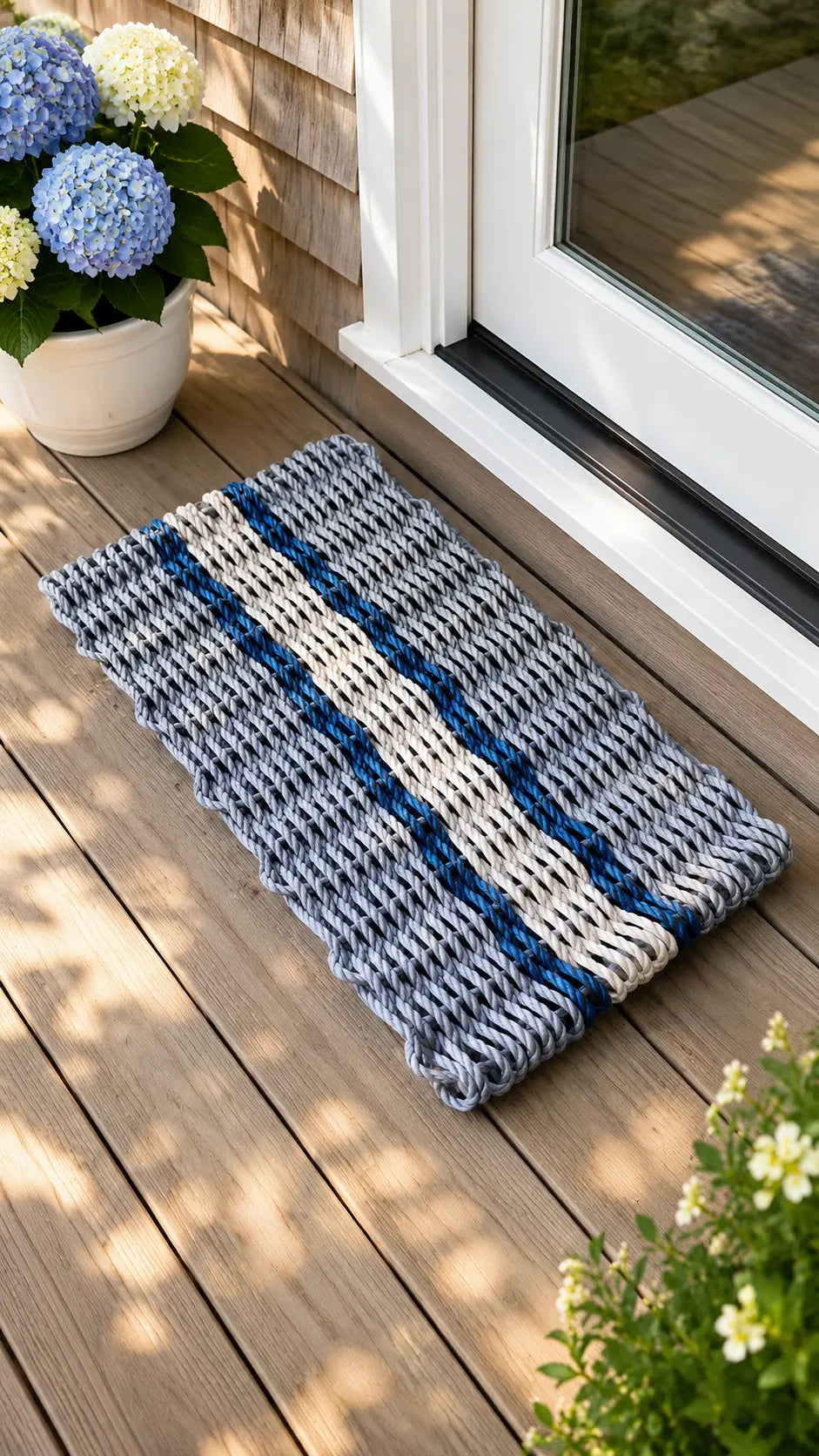 Light Gray and Light Tan with Navy Blue Accents
